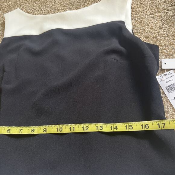 Studio One Dress Ivory/Black/Burnt Sienna Sleeveless Size 12 - Picture 10 of 11